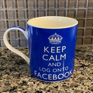 Keep Calm And Log Onto Facebook Blue Coffe…